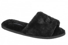 Papuci Calvin Klein Slipper Sandal Fur HW0HW00634-BAX negru foto