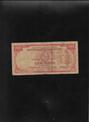 Uruguay 100 pesos 1939 seria12600047 foto