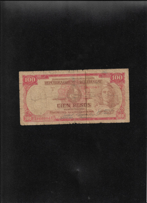 Uruguay 100 pesos 1939 seria12600047