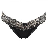 Chiloți String, Model Leopard, Dantelă, Negru, Oem