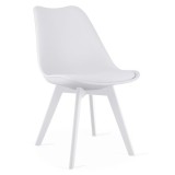 Scaun bucatarie/living, Artool, Mark, PP, piele ecologica, alb, 49x43x82 cm GartenVIP DiyLine