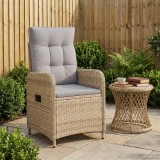 vidaXL Scaun de grădină rabatabil Beige și gri deschis 57 x 63 x 94 cm 42027154