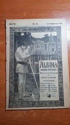 revista albina 14 septembrie 1908 +supliment -articol si foto tusnad si brasov foto