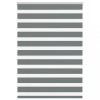 VidaXL Jaluzea tip zebra gri &icirc;nchis lățime țesătură 105,9 cm poliester