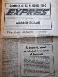 ziarul expres 22-28 iunie 1990 - articol mineriada