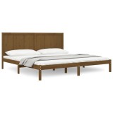Cumpara ieftin Cadru de pat, maro miere, 200x200 cm, lemn masiv de pin