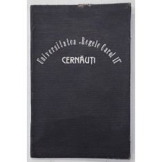 Universitatea &#039;Regele Carol II&#039; din Cernauti, Facultatea de Teologie, Carnet de Cursuri, 1935