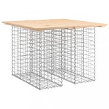 Cumpara ieftin Masa de gradina cu gabioane, 100x102x72 cm, lemn masiv de pin