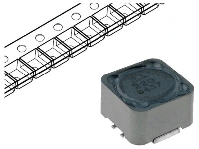 Inductor SMD 22uH 3.6A 12.8x12.8x8mm foto