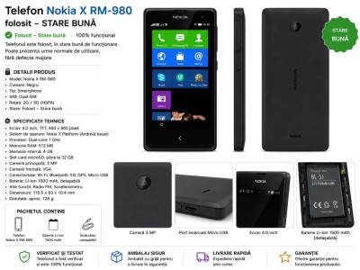 Telefon Nokia X RM-980 folosit foto