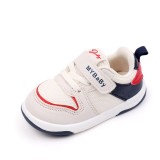 Adidasi albi cu insertii bleumarine pentru copii - MyBaby (Marime Disponibila: