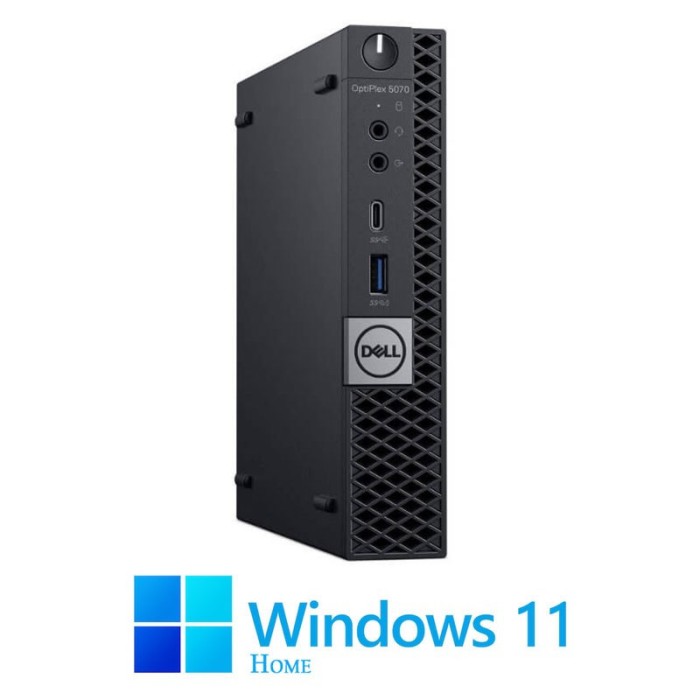 Mini PC Dell OptiPlex 5070, Hexa Core i5-8500T, 16GB DDR4, 256GB SSD, Win 11 Home