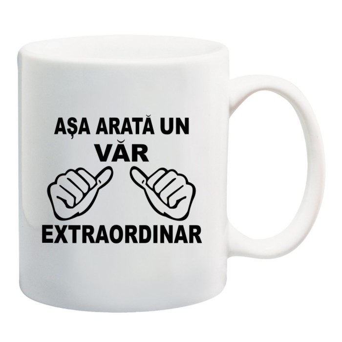 Cana alba personalizata &quot; Var Extraordinar &quot;, INOVATIX&reg;. 330ml