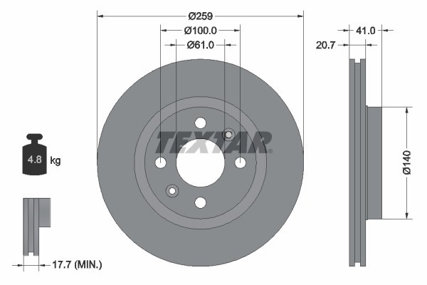 TEXTAR 92292103 PRO Disc frana