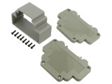 Carcasă pentru șină DIN, aluminiu, 2 module, gri deschis