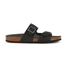 Geox slapi de piele U SANDAL GHITA barbati, culoarea negru, U159VB 00043 C9999