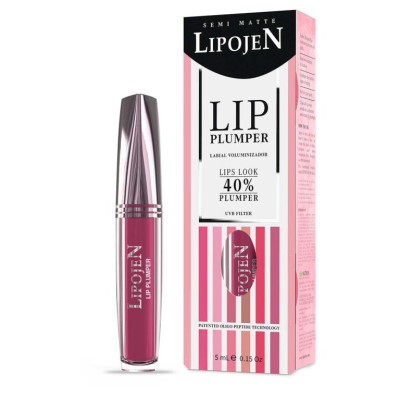 Ruj lichid Nr. 5 PINK LOVE Lipojen, volumizant semi-mat cu colagen, 5 ml foto