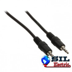 Cablu audio Jack Stereo 3.5mm tata - Jack Stereo 3.5mm tata negru 2m Valueline foto