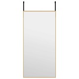 Cumpara ieftin Oglinda pentru usa, auriu, 30x60 cm, sticla si aluminiu