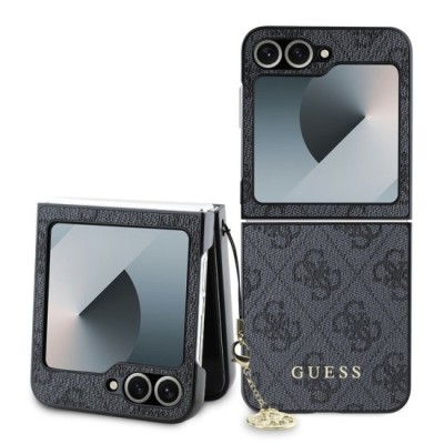 Husa pentru Samsung Galaxy Z Flip6 - Guess Hardcase 4G Charm (GUHCZF6GF4GGR) - Black foto
