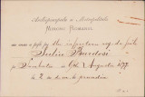 HST 263S Invitație la pr&acirc;nz din partea mitropolitului Miron Romanul 1877