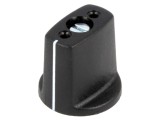 Buton rotativ negru cu indicator ABS &Oslash;3mm &Oslash;16x16mm