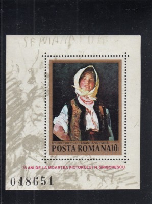 ROMANIA 1982 LP 1062-75 ANI MOARTEA PICTORULUI NICOLAE GRIGORESCU COLITA MNH foto