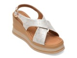 Cumpara ieftin Sandale GOLD DEER argintii, 22087, din piele naturala