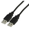 Cablu USB 2.0 A la A, 1m, Negru, Date