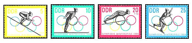 DDR 1963 - JO Innsbruck, sport, serie neuzata