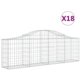 Cumpara ieftin Cosuri gabion arcuite 18 buc, 200x30x60/80 cm, fier galvanizat