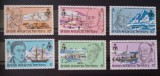 Teritoriul antarctic britanic 1980 nave, corabie , cercetători serie 6v neștampilată, Nestampilat