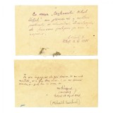 Mihail Sorbul, două bilete olografe