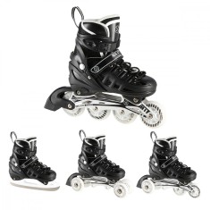 Role Reglabile 4in1 Nils Extreme LED NH10905-Negru, L (39-42) foto