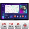 Navigatie dedicata Skoda Fabia 2 2009-2014 Edonav ecran 13&quot; 2K 8 si 128 Android Waze USB Navigatie 4G 360 Toslink Youtube Radio KI CarStore Technology
