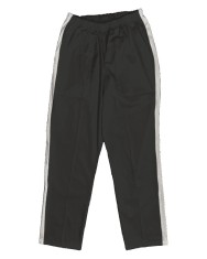 Pantaloni Medicali Pe Stil, Negri cu dunga Alba cu Elastan cu Elastic - L, talia-0-104cm foto