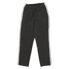 Pantaloni Medicali Pe Stil, Negri cu dunga Alba cu Elastan cu Elastic - S, talia-1-100cm