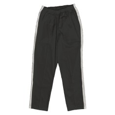 Pantaloni Medicali Pe Stil, Negri cu dunga Alba cu Elastan cu Elastic - XL