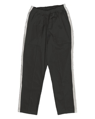Pantaloni Medicali Pe Stil, Negri cu dunga Alba cu Elastan cu Elastic - 3XL, talia-2-96cm foto