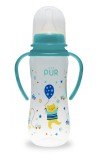 PUR 9014 &ndash; BIBERON CU DESEN SI MANERE +6 LUNI, 250ML