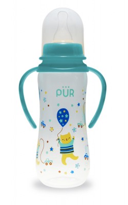 PUR 9014 &amp;ndash; BIBERON CU DESEN SI MANERE +6 LUNI, 250ML foto