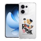 Husa antisoc pentru oppo reno13, airbag pro, transparent, risk taker