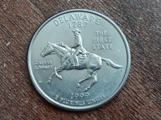 C50 - Moneda foarte veche - America - quarter dollar/sfert dolar - Delaware - litera D - 1999