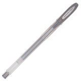 Pix cu gel Uni-ball Signo Noble Metal UM-120NM, 0.8mm,cu capac, corp transparent, scris argintiu