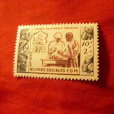 Serie Africa Ec. Franceza 1950 - Opere Sociale FOM , 1 valoare