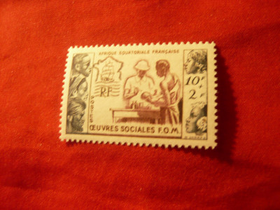 Serie Africa Ec. Franceza 1950 - Opere Sociale FOM , 1 valoare foto