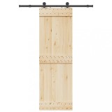 VidaXL Set feronerie pentru uși glisante, negru, 152,5 cm, oțel