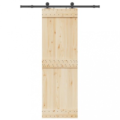 vidaXL Set feronerie pentru uși glisante, negru, 152,5 cm, oțel foto