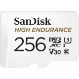 Card de memorie SanDisk microSDXC, 256GB + SD Adaptor High Endurance Full HD/4K 100/40MB/s, 256 GB