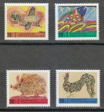 Berlin 1971 - Desene de copii, arta, serie neuzata